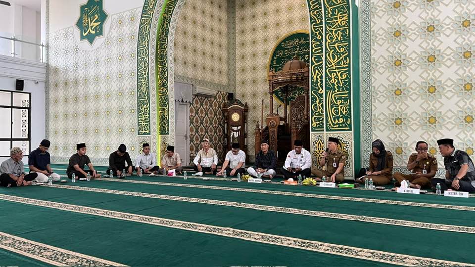 Persiapan pelaksanaan MTQ Tingkat Kecamatan Tuah Madani bertempat di Masjid Paripurna Darul Aman Kecamatan Tuah Madani