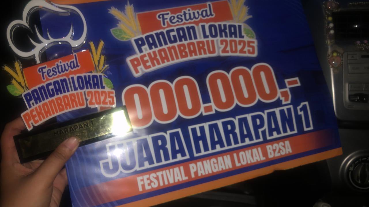 Utusan Kecamatan Tuah Madani Raih Juara Harapan I Lomba B2SA pada Festival Pangan Lokal Pekanbaru 2025