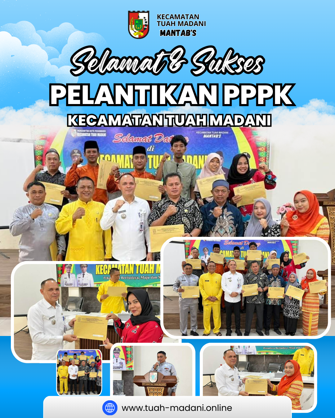 Pelantikan dan Penyerahan SK PPPK Paruh Waktu Kecamatan Tuah Madani